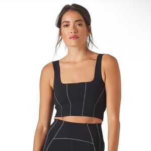 Black Cropped Glyder Workout Top